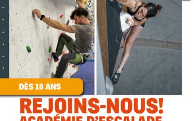 ACADÉMIE ESCALADE – inscriptions ouvertes